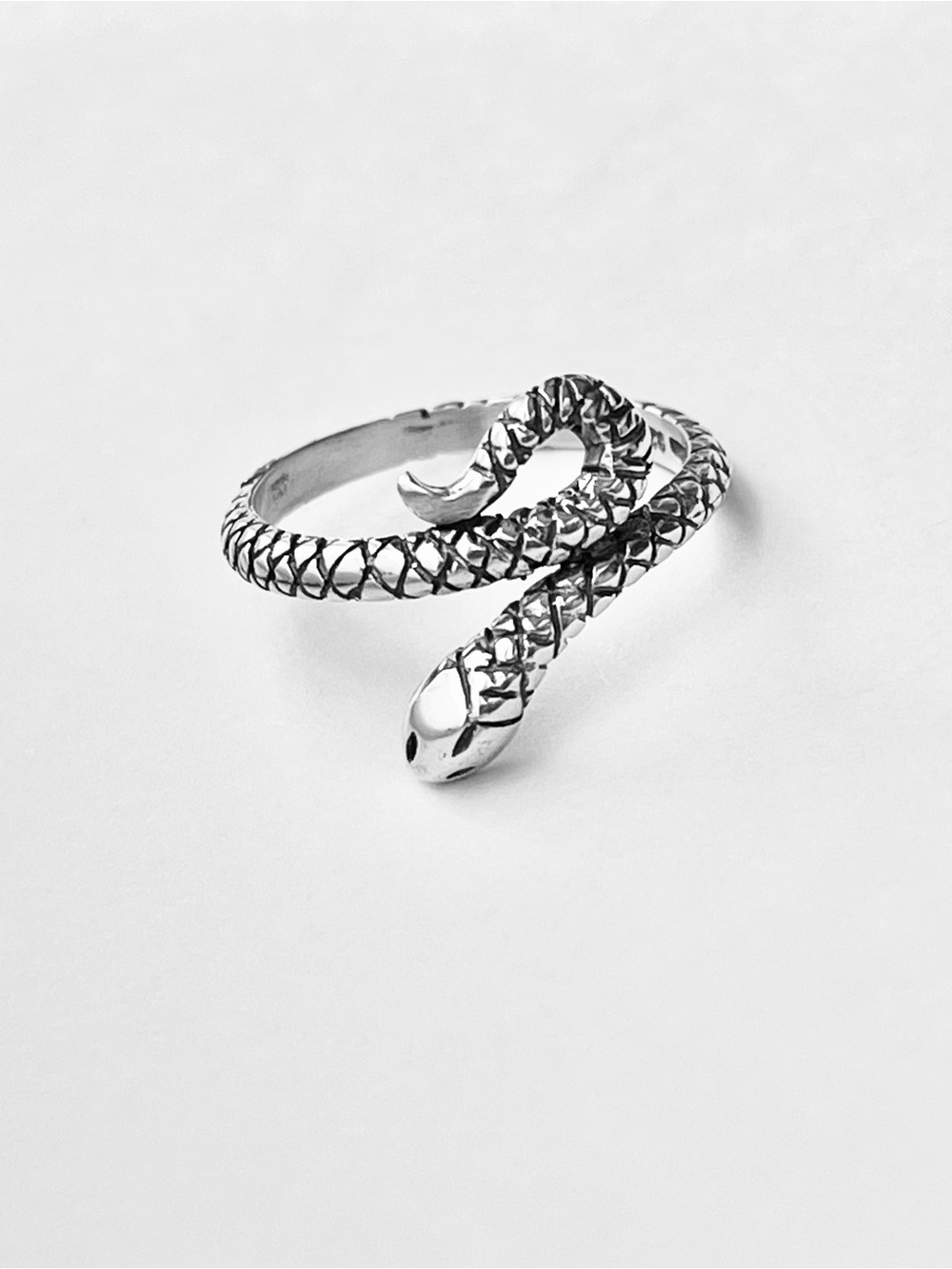 🐍TOP SELLER 🐍 Sterling Silver Snake Ring, Reptile Animal Silver Rings, Snakes - Picture 3 of 13